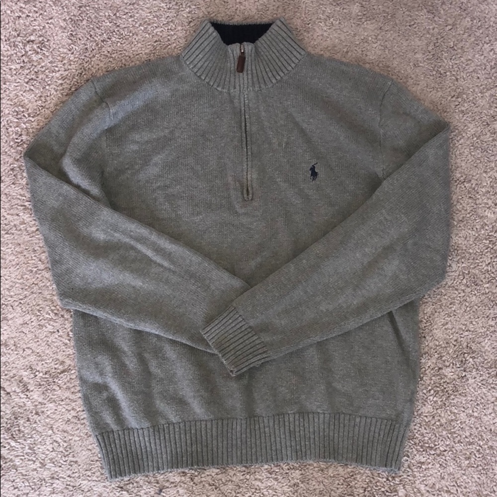Polo Ralph Lauren Gray Quarter Zip (size L)